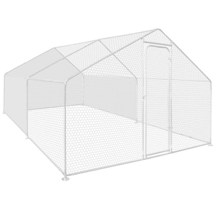 IDMARKET Lonas impermeables blancas, 1 trasera + 2 laterales, 150 g, para recintos de gallineros