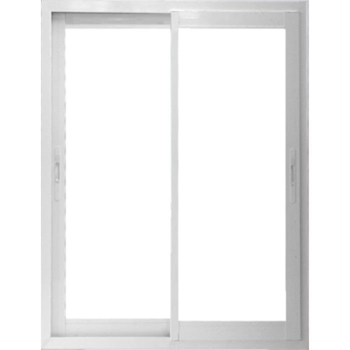 White Aluminum Sliding Window, 105cm High x 100cm Wide, 2 Panels