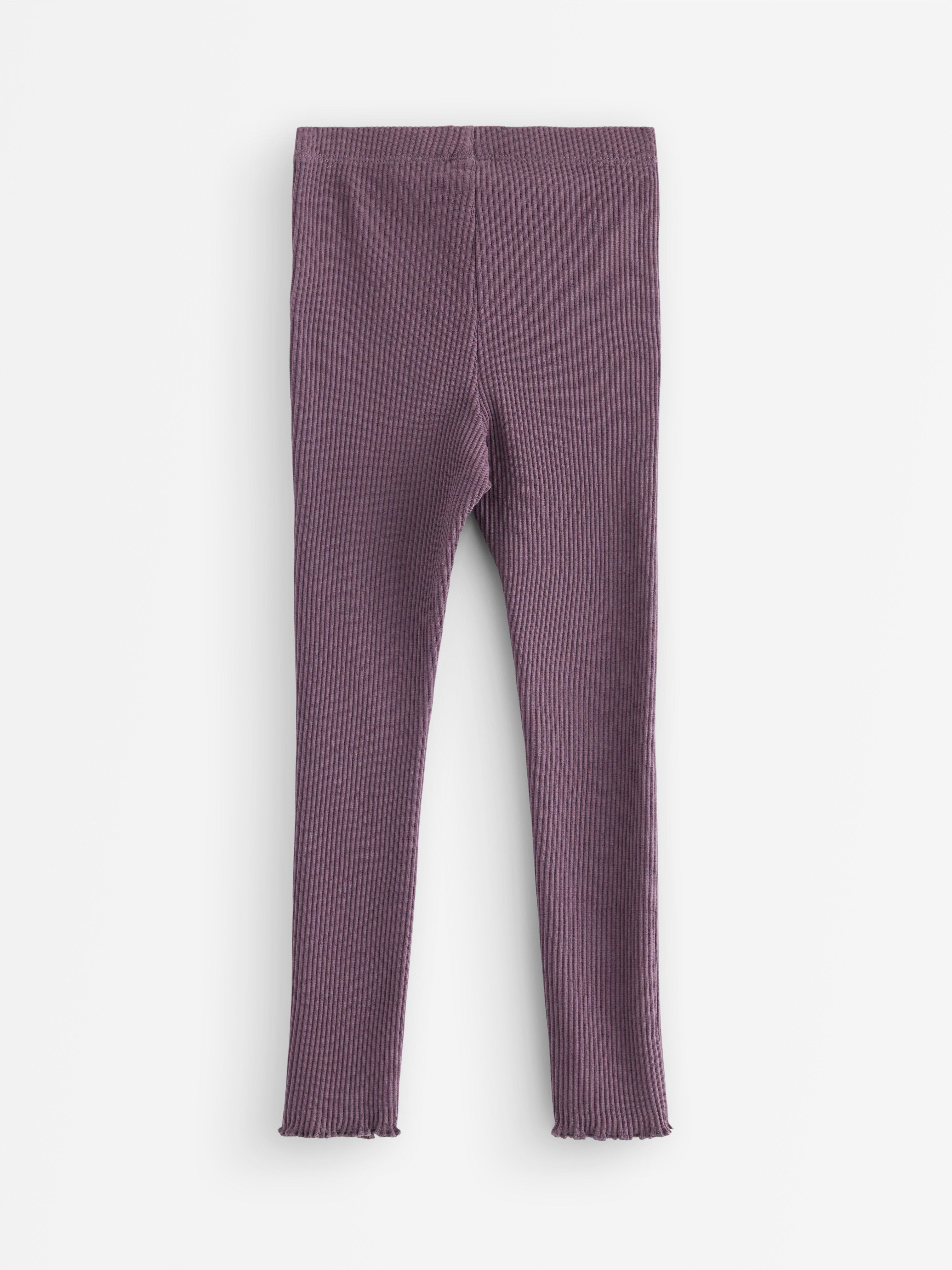Žebrované legíny Light Dusty Lilac