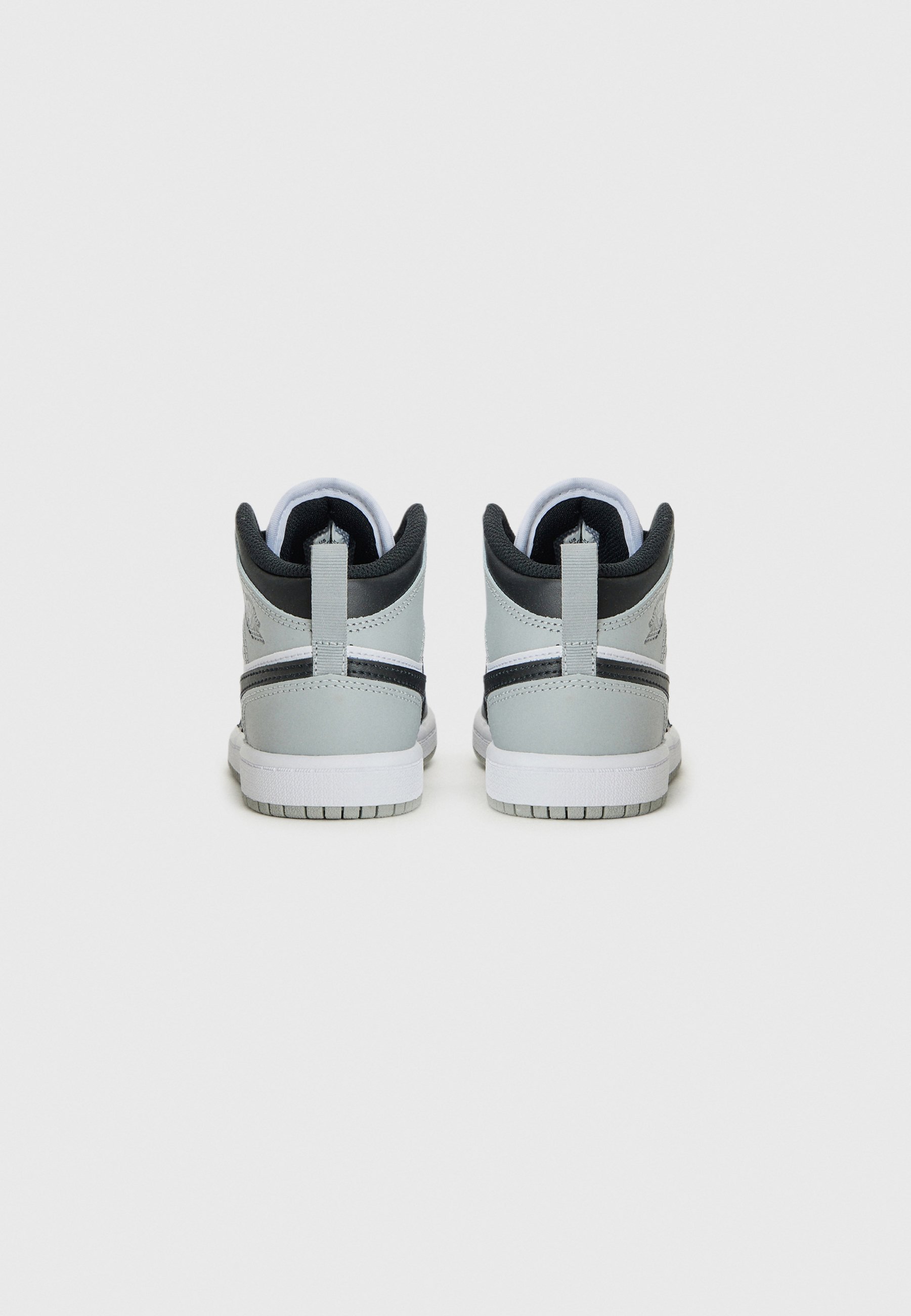 Jordan JORDAN 1 MID UNISSEX - Tênis de cano alto - branco/preto/cinza fumê