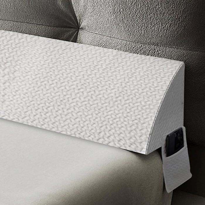 VERCART Long wedge cushion, filling gap (0 to 15.2 cm) between the mattress and the headboard or wall (White, 100cm)
