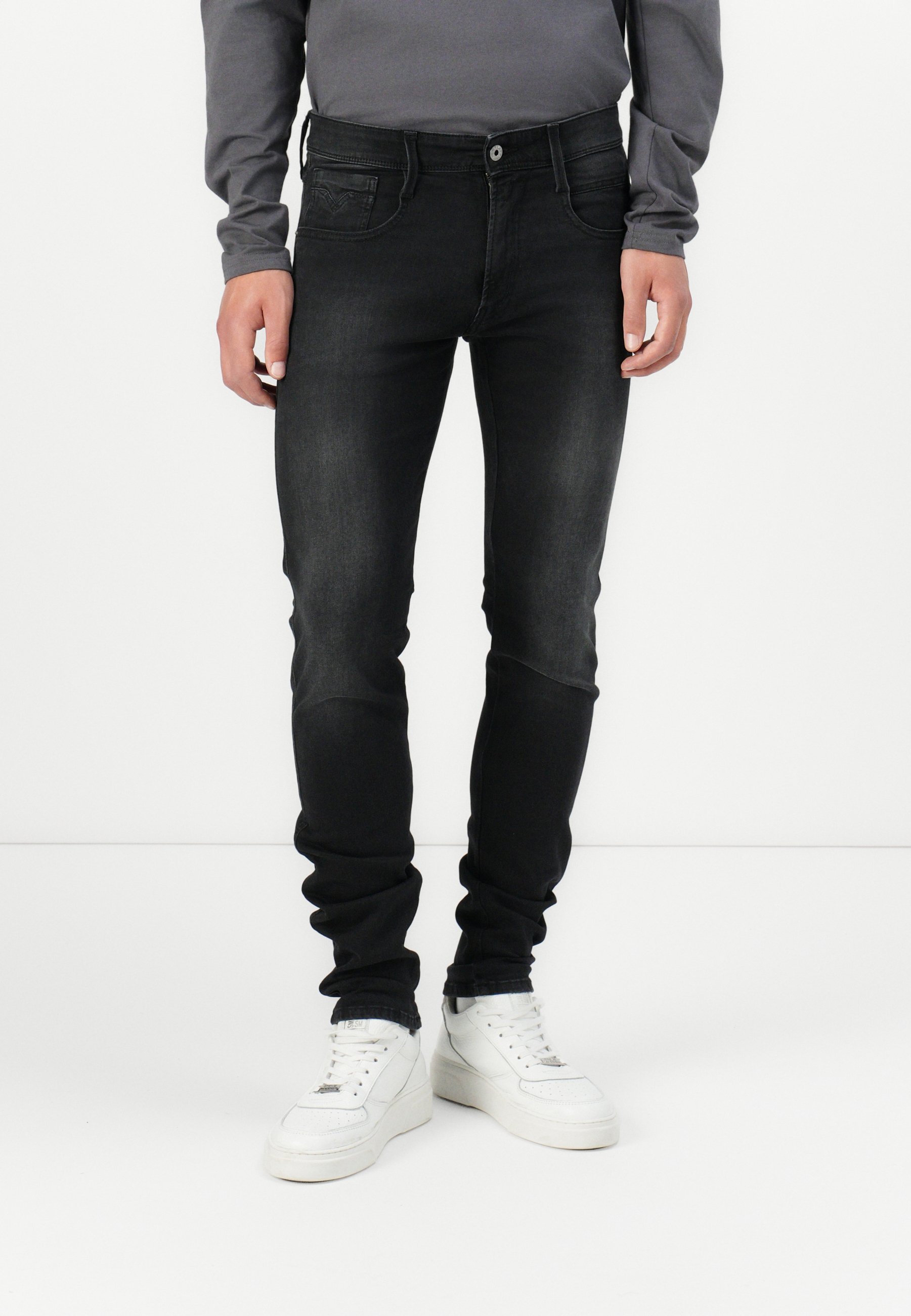 ANBASS - Džíny Slim Fit - black
