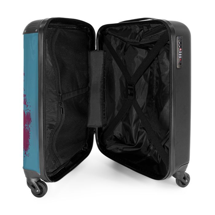 Valise Cabine - NoBoringSuitcases - Bagage à Main 55x35x20cm - Légère et Rigide - avec 4 roulettes - 36L - Camion monstre