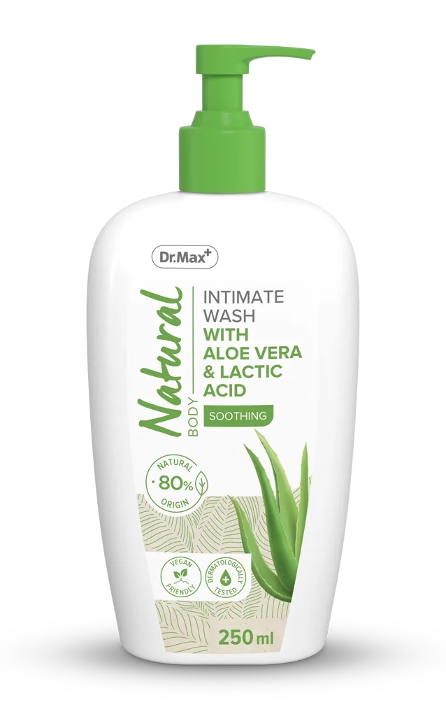 DR. MAX Dr.Max Dabīgs intīmās higiēnas gels ar alveju un pienskābi 250 ml Intīmās higiēnas mazgāšanas gels ar alveju un pienskābi