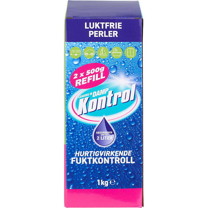 Kontrol Feuchtigkeitsabsorber-Nachfüllpackung, 2 x 500 g, Kontrol