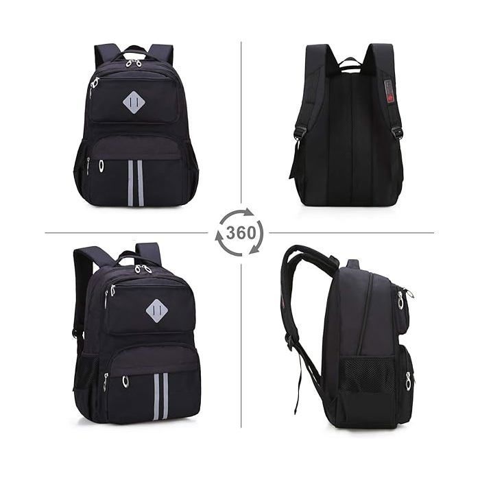 Sac D'école Garçon Cartables Scolaires Fille,Multi-poches Scolaire Sac avec Sesign Réfléchissant,Étanche Sacs d'école pour Enfants