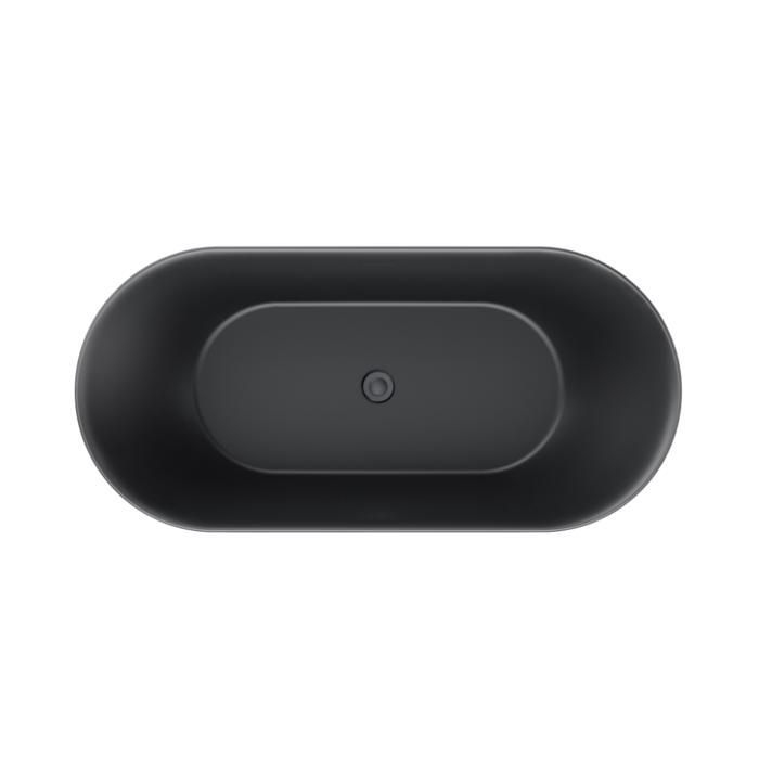 LISBON oval freestanding bathtub, matte black, 170 cm