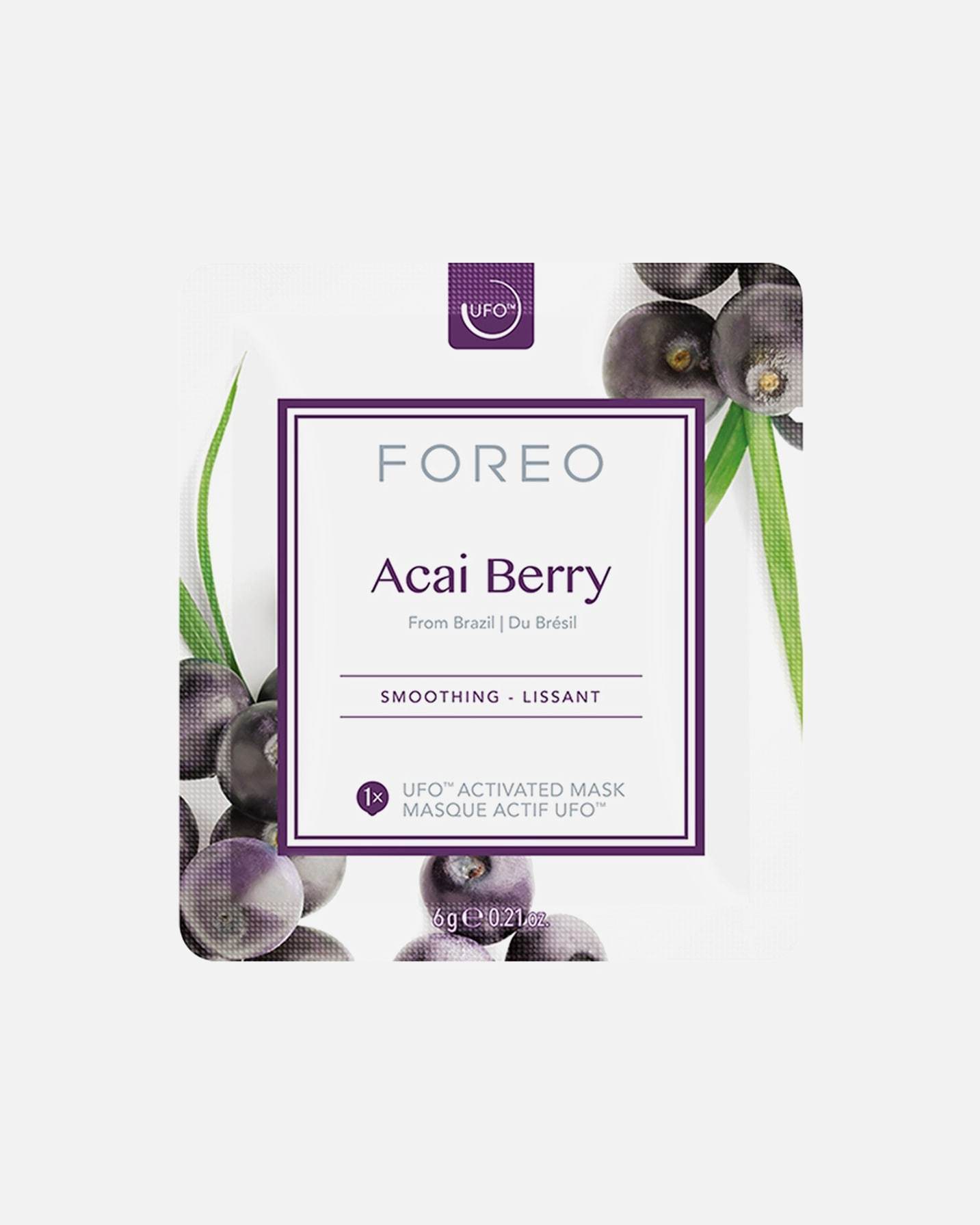 FOREO mitrinoša maska ādas kopšanai UFO™ Acai Berry – ACAI BERRY