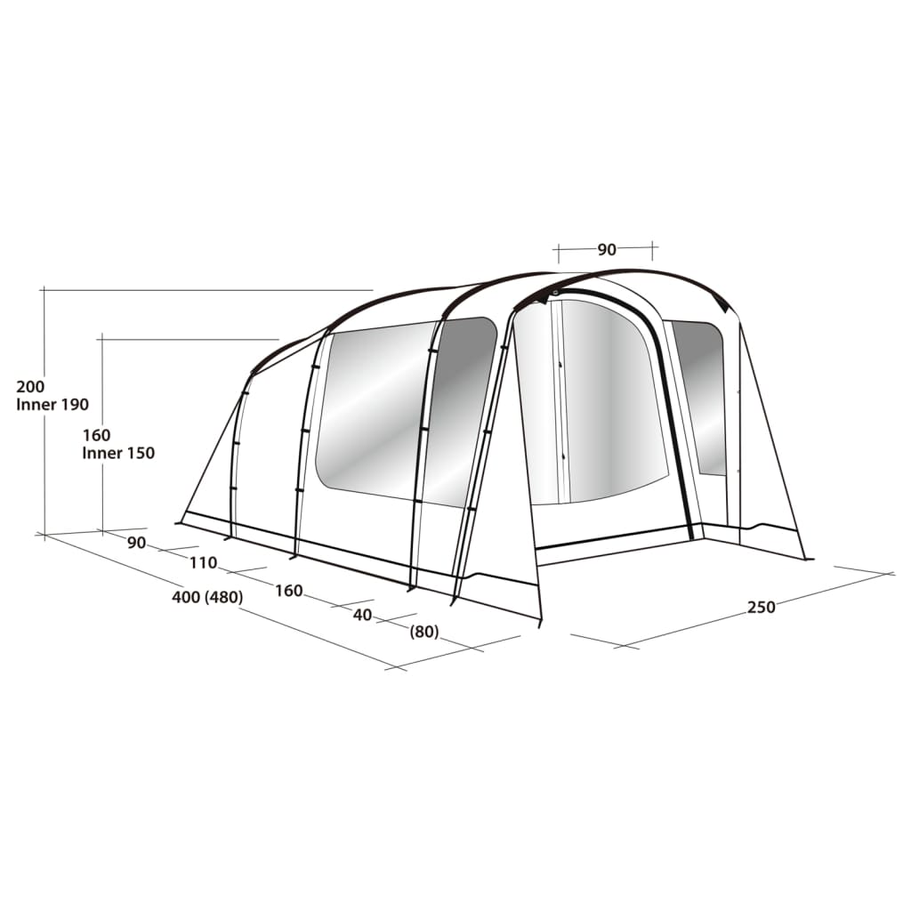  Tienda De Campaña Outwell 480 X 250 X 200 Cm