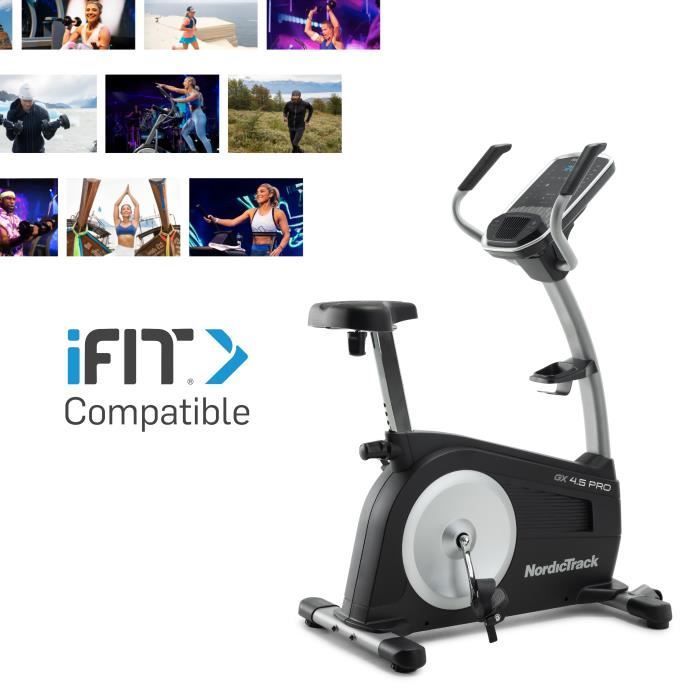 Vélo d'appartement NORDICTRACK GX 4.5 Pro Connecté iFIT - 25 Niveaux de résistance - Noir