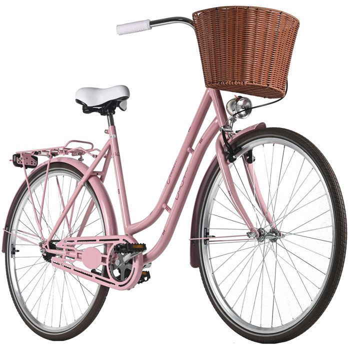 DaCapo Damen-Citybike, 28 Zoll, Classic Premium, Pink, 1 Gang, 53 cm Rahmenhöhe, mit Korb