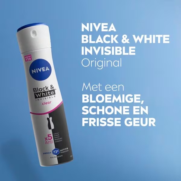 NIVEA Black & White Invisible Original antiperspirant sprej 150ml
