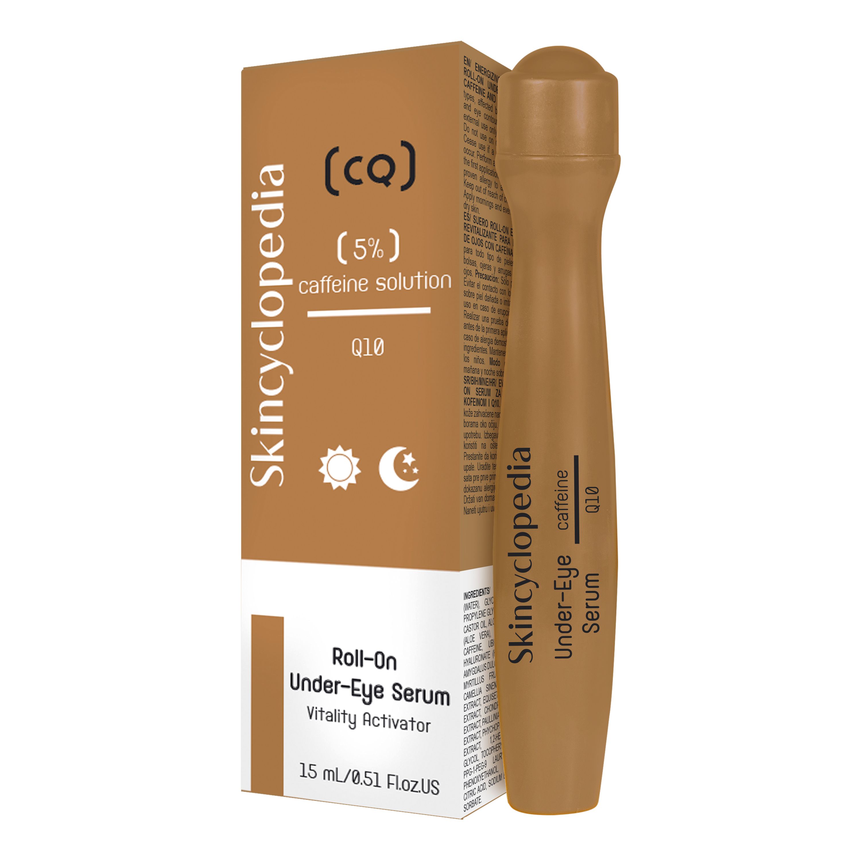 Roll-on serum za područje oko očiju s kofeinom i Q10 Kreme za područje oko očiju