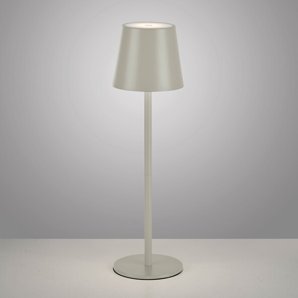 Lampă de masă Buria LED reîncărcabilă, set de 2, gri