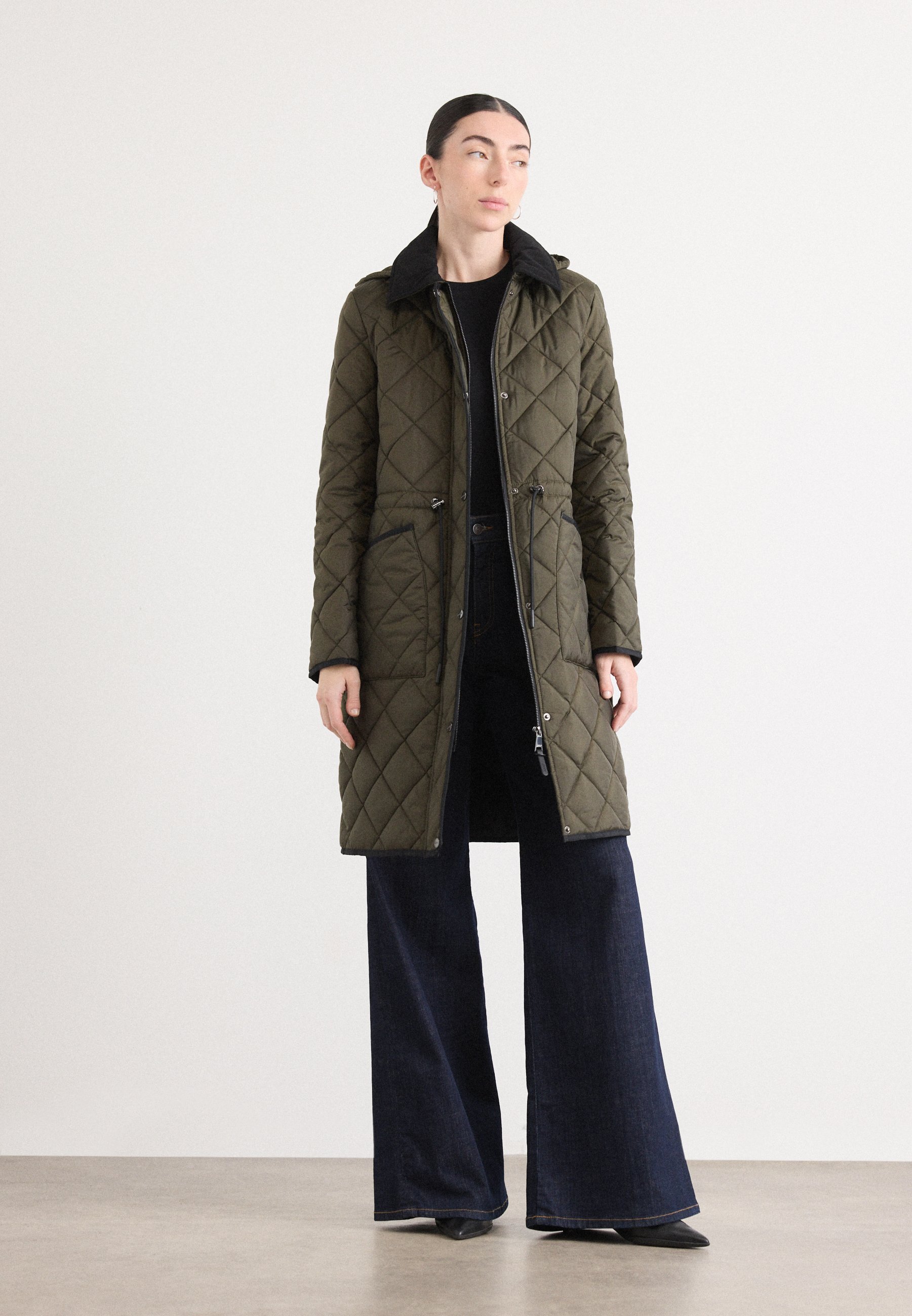 DKNY Zimní kabát - olivová