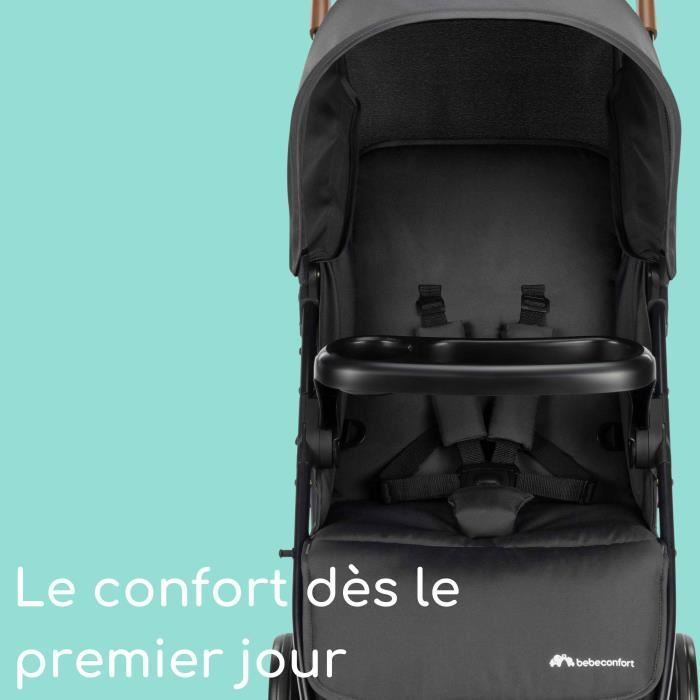 BEBECONFORT MISTY, Passeggino compatto e confortevole con ampio cestino portaoggetti, adatto dalla nascita fino a 4 anni, da 0 a 22 kg, colore grafite minerale.