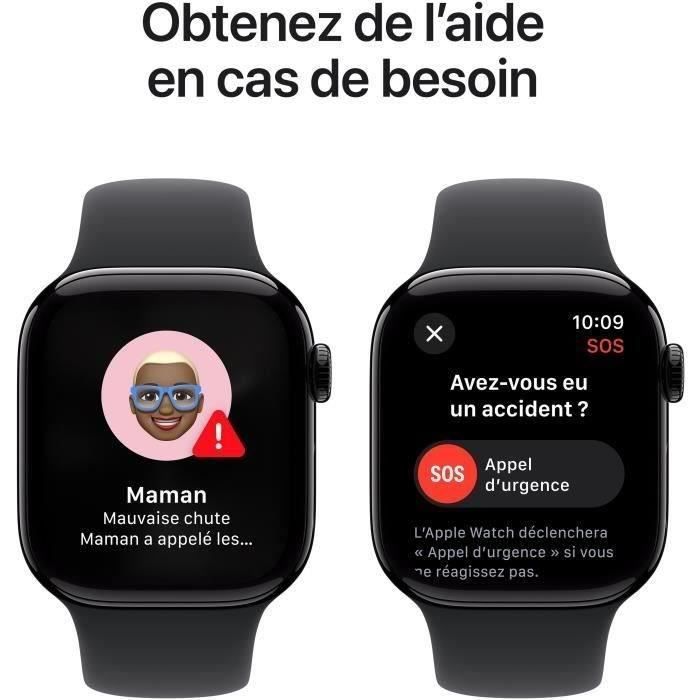 Apple Watch Series 10 GPS + Cellular - 42 mm - Aluminio negro brillante - Correa negra M/L (2024) - Reacondicionado - Muy buen estado
