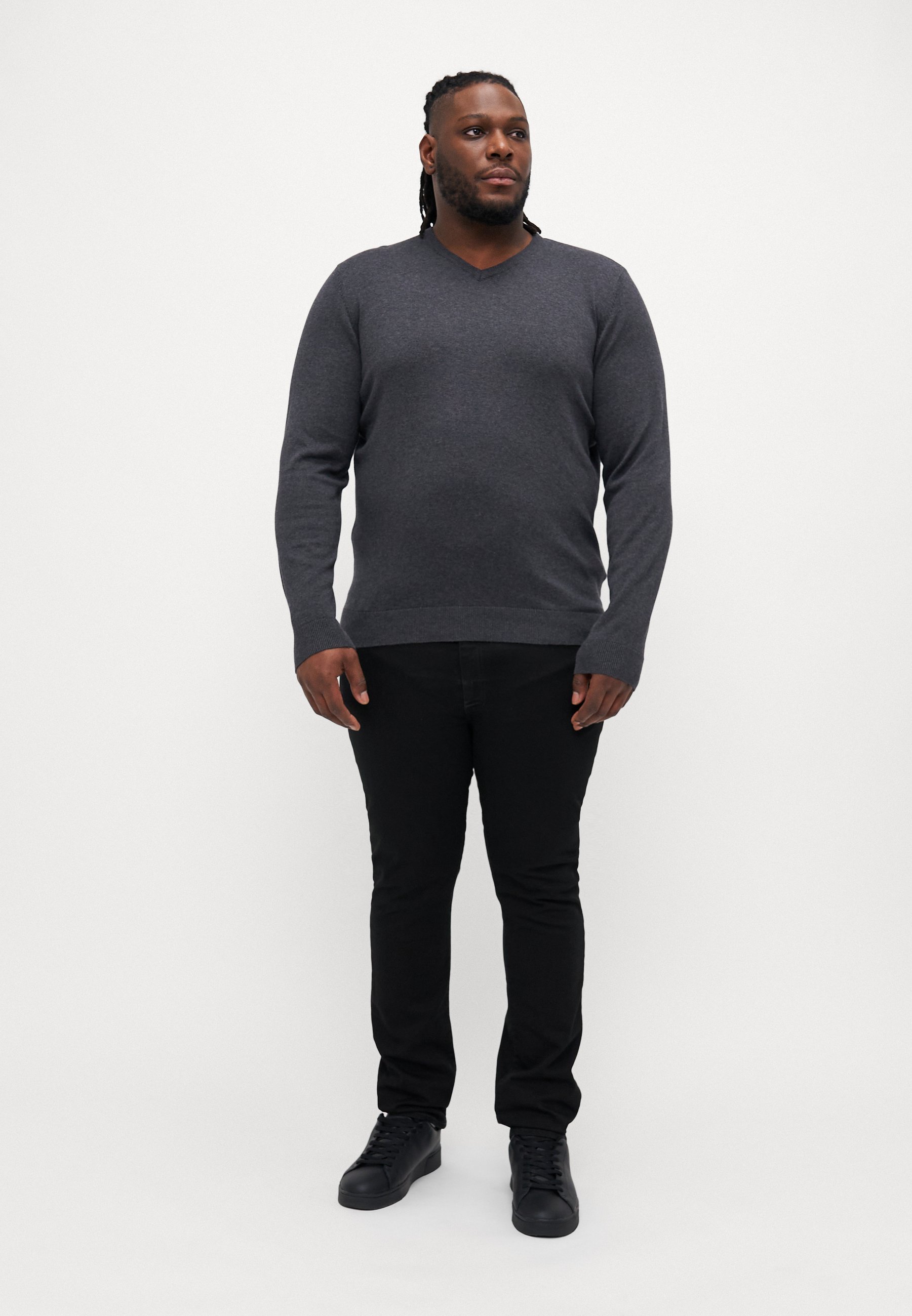 Pier One 2er-Pack – Pullover – dunkelblau/meliert dunkelgrau