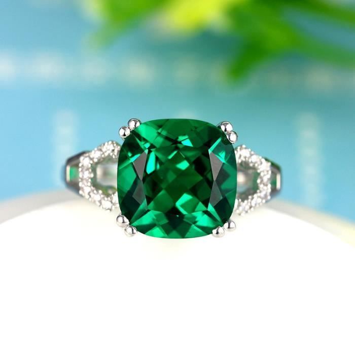 Aliança de casamento de luxo RMEGA para mulheres - Banhada a ouro branco - Zircônia - Tamanho ajustável - Presente de aniversário