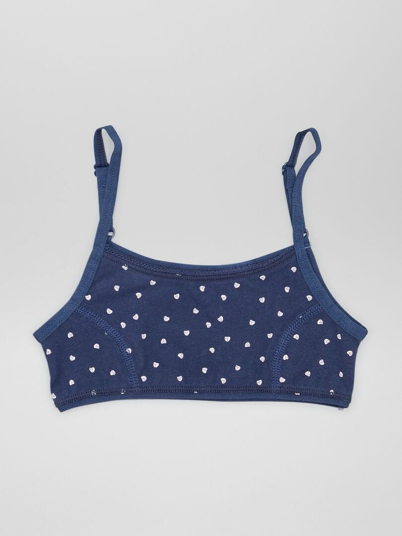 Beha van jersey met verstelbare bandjes - BLAUW