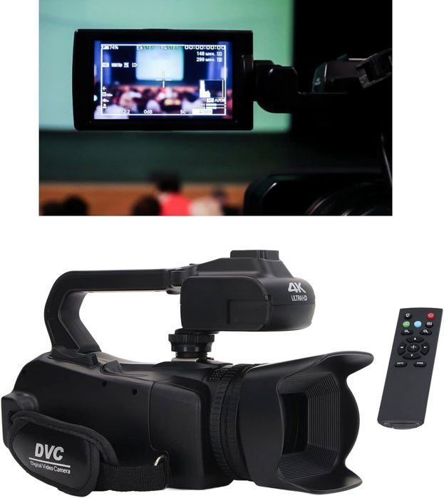 Caméscope câmera de vídeo 4k ultra hd, zoom numérico 18x 3.0in ips tela tátil wifi 2.4g vlogging gravador de vídeo, com microfone
