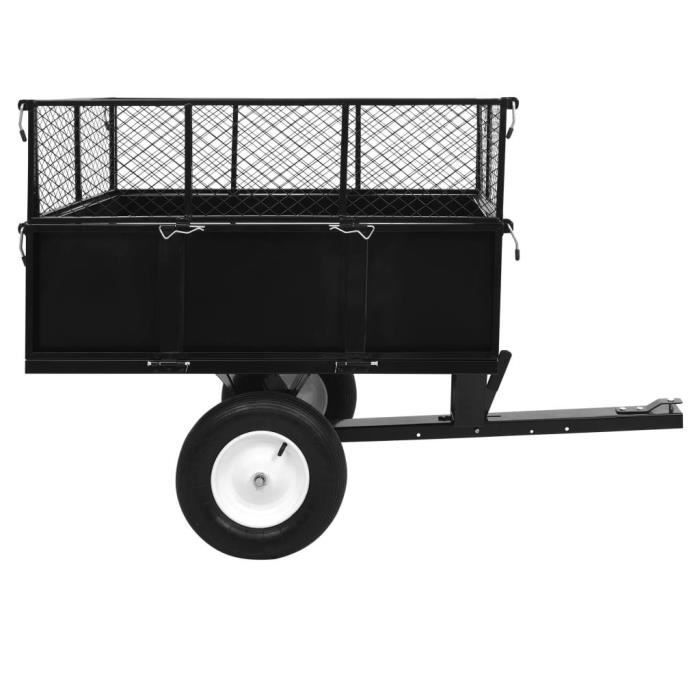 Remolque basculante - Omabeta - 300 kg - Acero - 153 x 77 x 103 cm - Negro