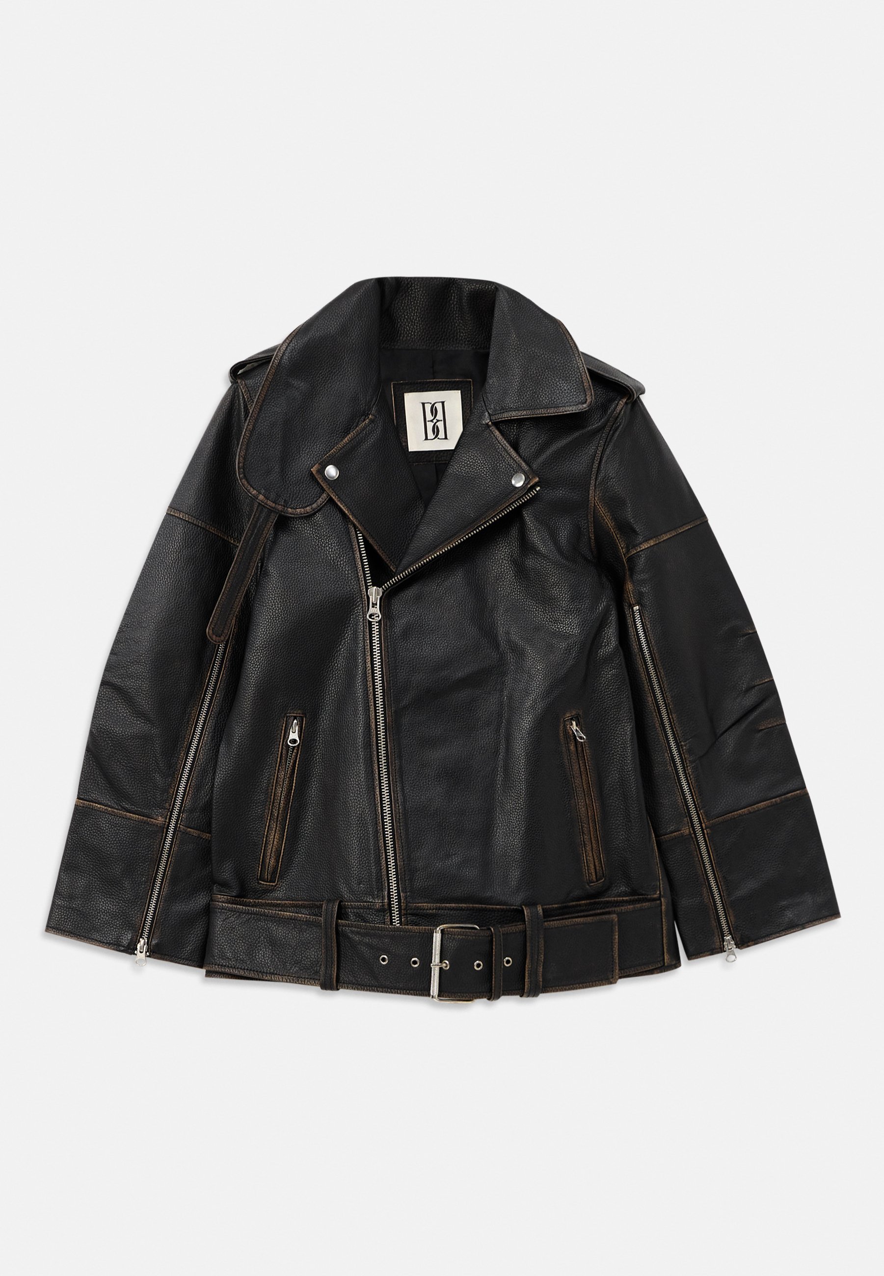 Door Malene Birger BEATRISSE - Leren jas - zwart