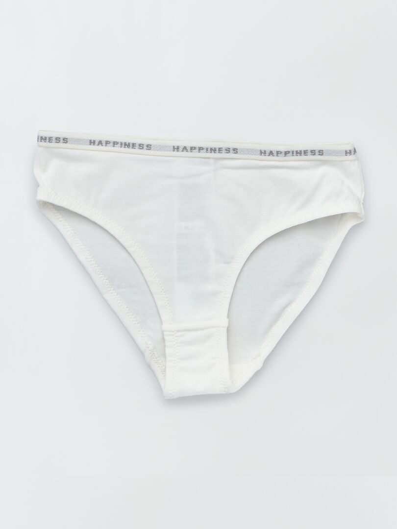 Set van 4 bedrukte slips - WIT