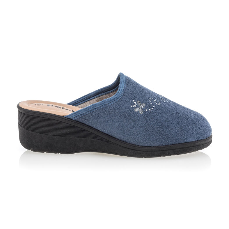 Blaue Damenpantoffeln