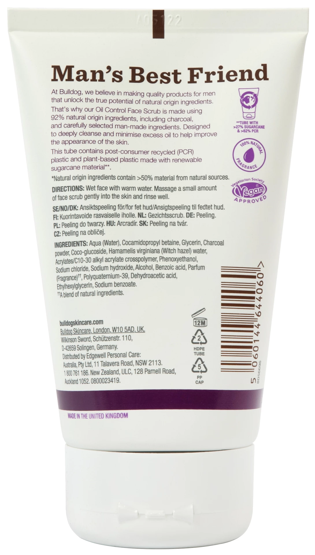 Piling za lice za kontrolu masnoće 125 ml - Bulldog