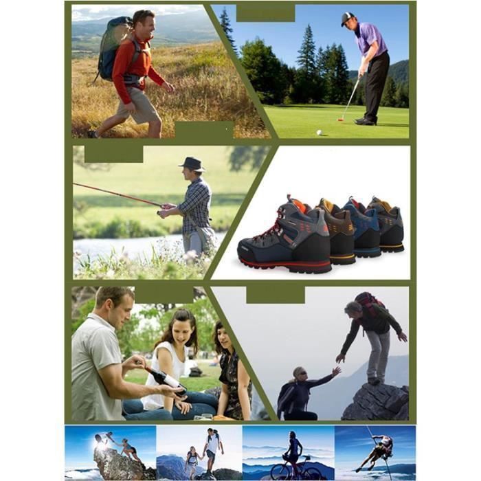 Zapatillas de senderismo para hombre - Suela antideslizante e impermeable - Montaña - Transpirables