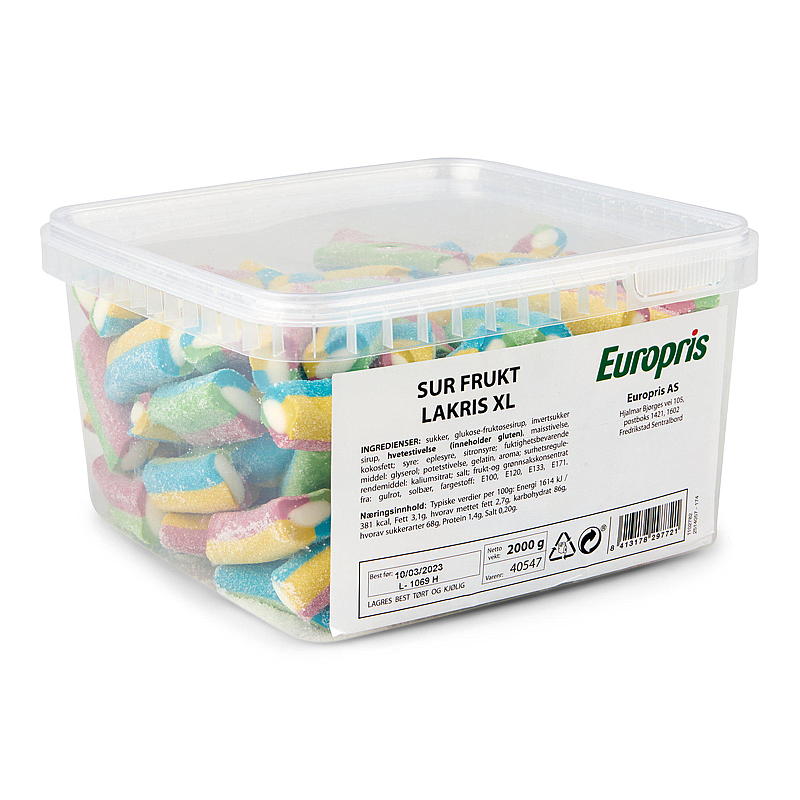 KnallGoodt Regaliz de frutas ácidas 2 kg