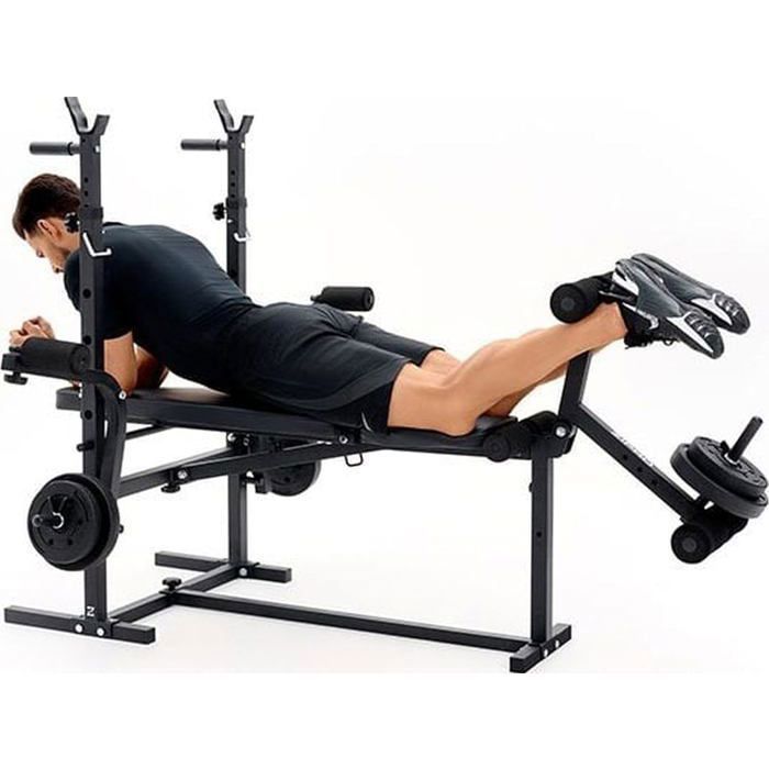 ZIPRO Ripped Multifunctional Weight Bench | Biceps Curl, Leg Press, Butterfly | Adjustable Barbell Supports