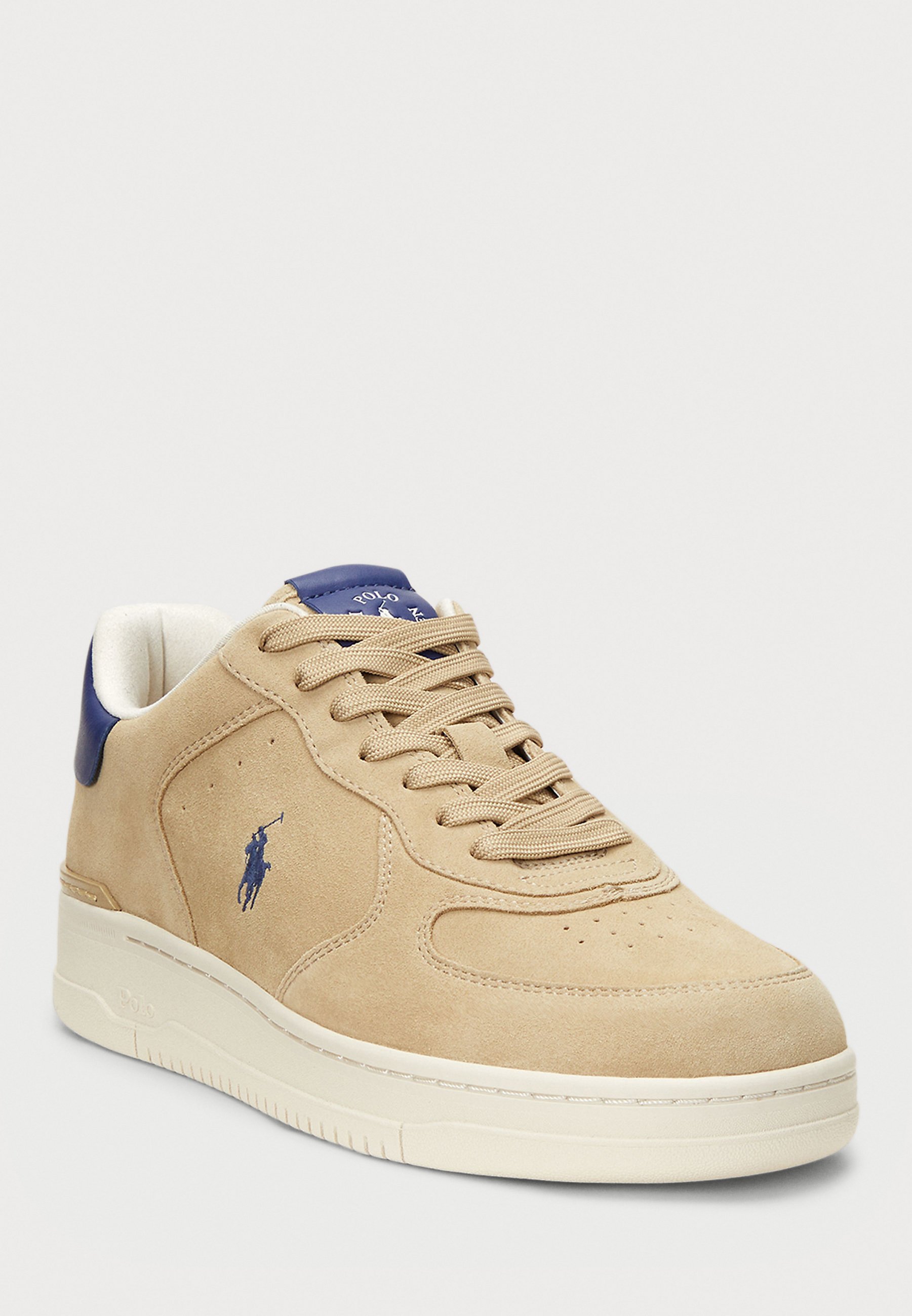 Polo Ralph Lauren MASTERS COURT SNEAKERS IN SUEDE UNISEX - Sneakers - avorio/blu navy chiaro