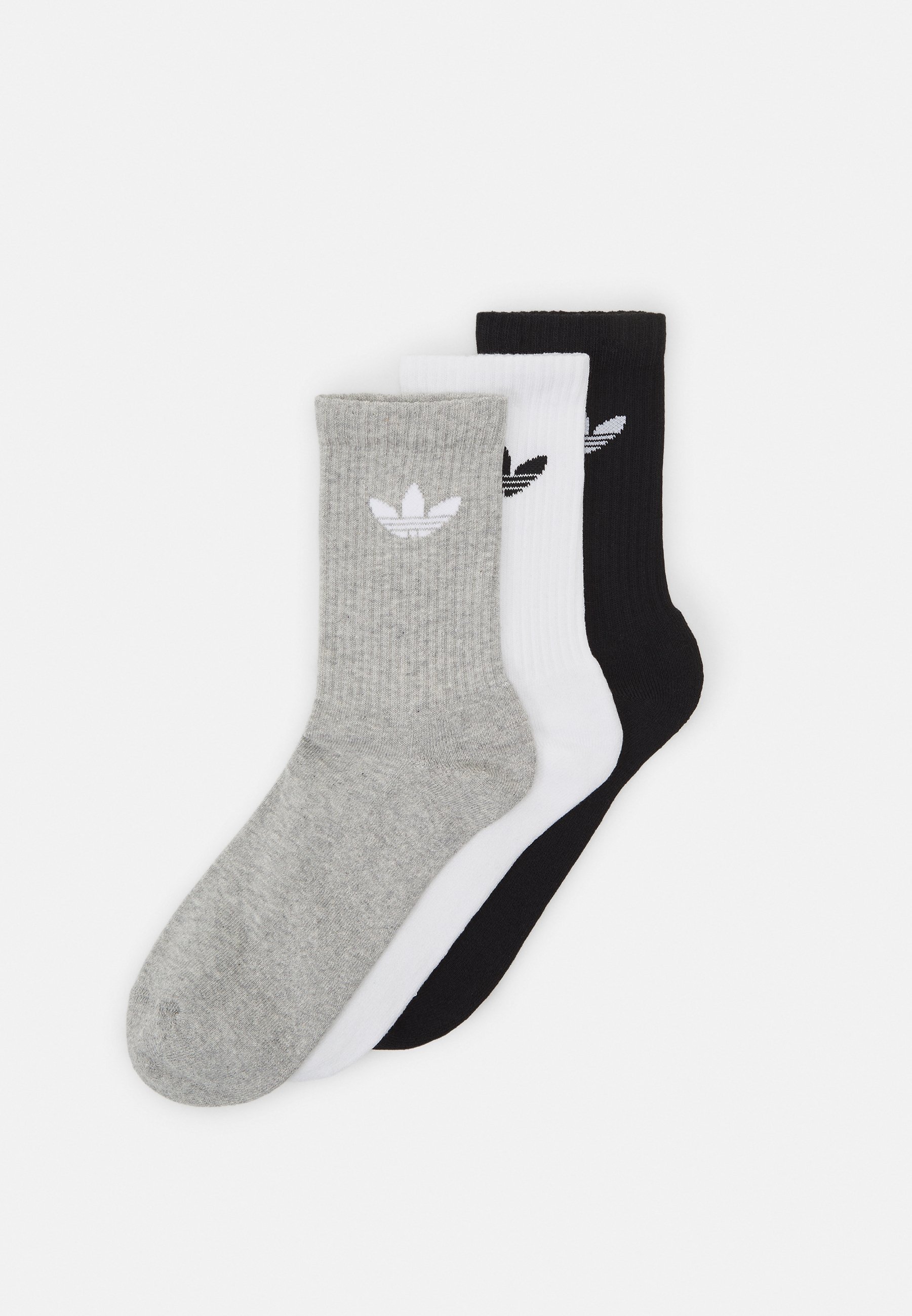 Confezione da 3 paia di calzini unisex Adidas Originals - bianco/grigio medio mélange/nero