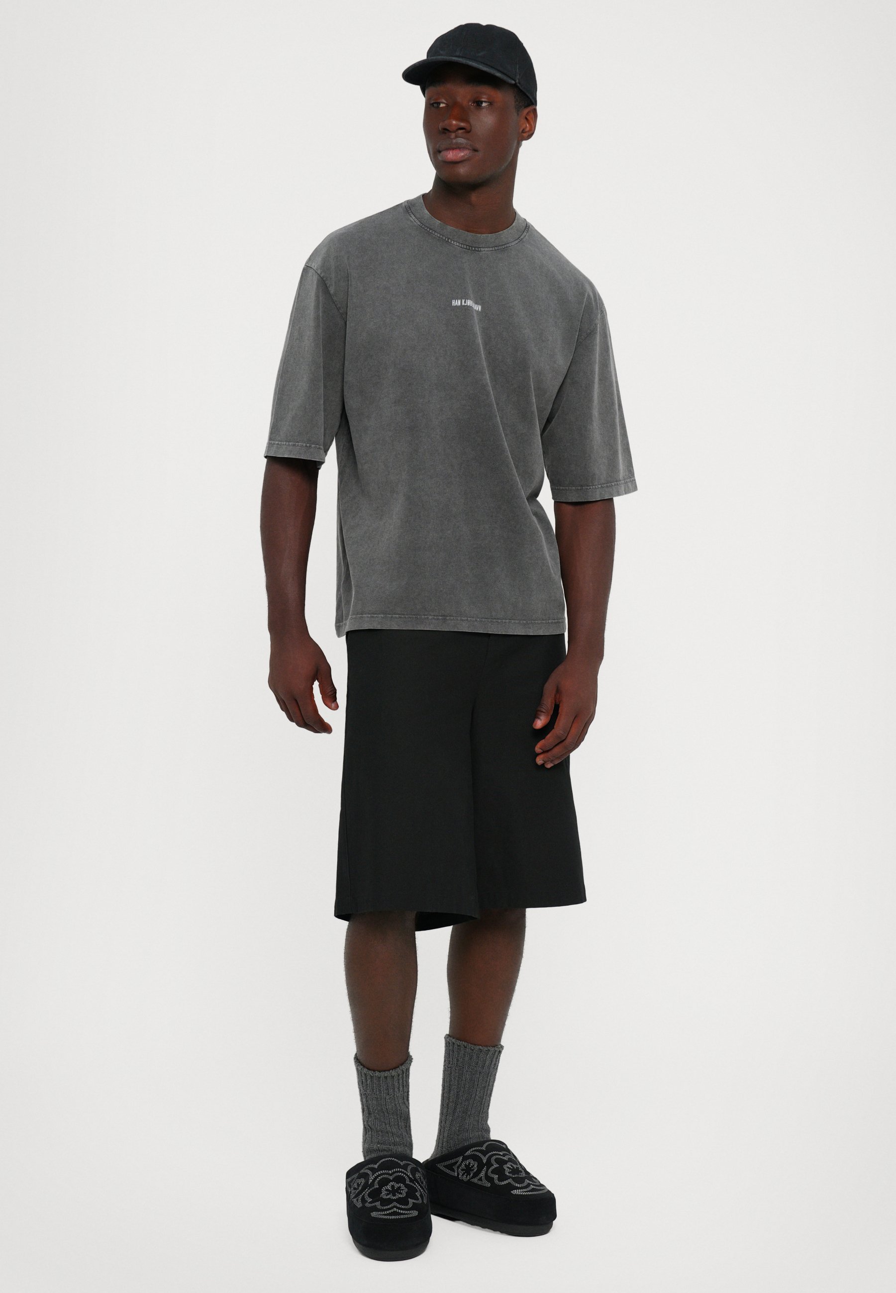 Han Kjøbenhavn GRAPHIC OVERSIZED T-shirt - T-shirt met print - donkergrijs