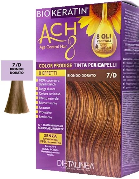 BIOKERATIN Biokeratin Ach8 7/D coloration blond doré