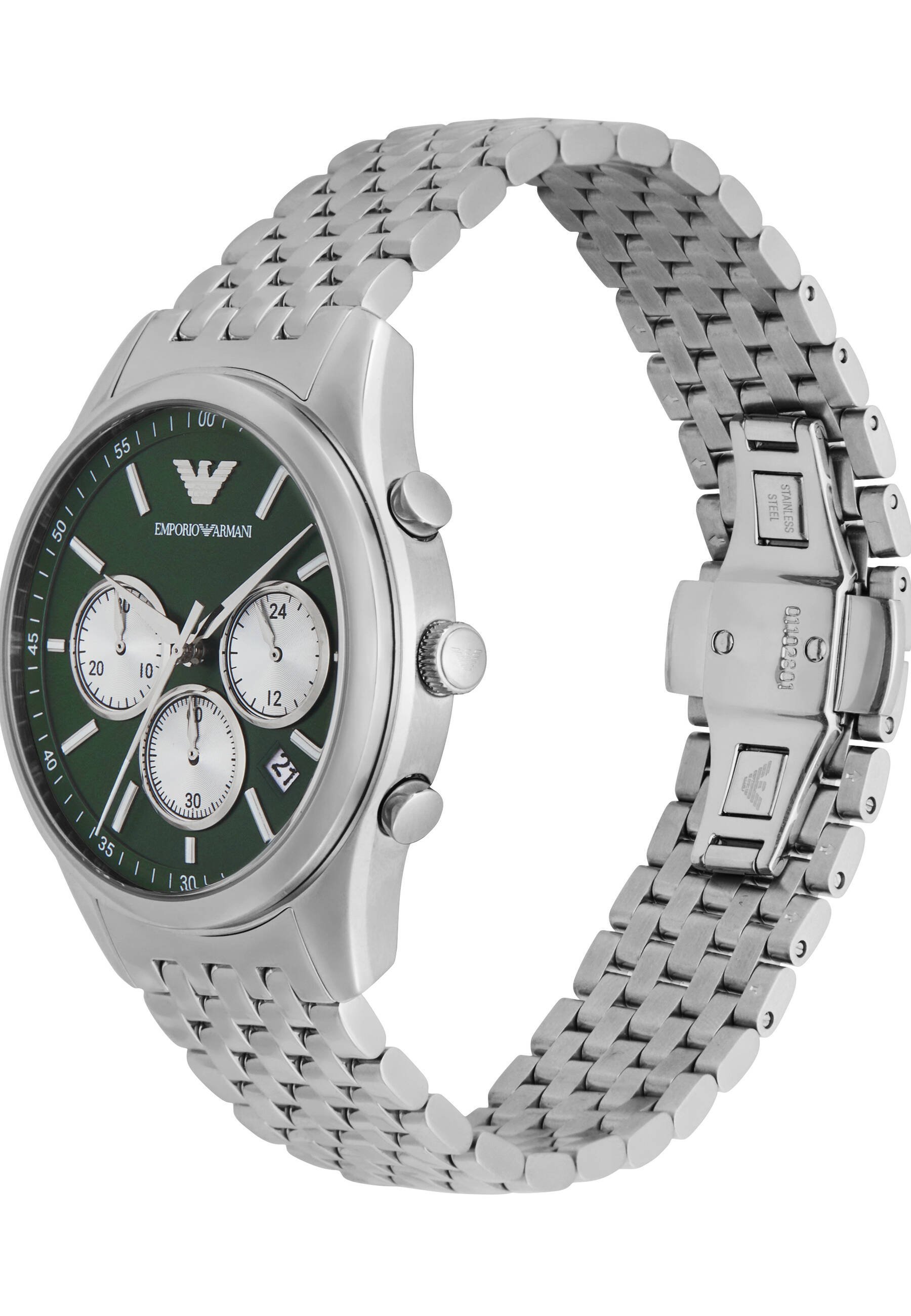 Emporio Armani horloge - Chronograafhorloge - zilverkleurig