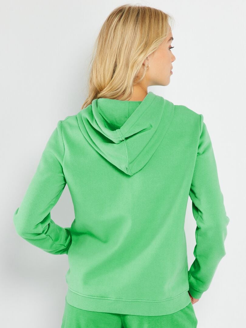 Hoodie met rits - GROEN