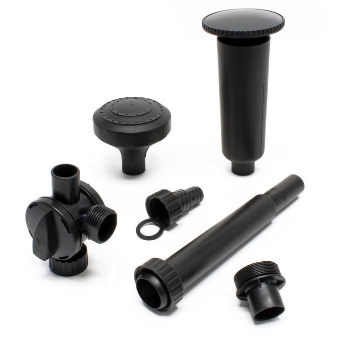Kit de fijación SunSun 3 con 2 boquillas para fuente y accesorios - para bombas de chorro de agua para fuentes de estanque de la serie HJ, por ejemplo, HJ-1544
