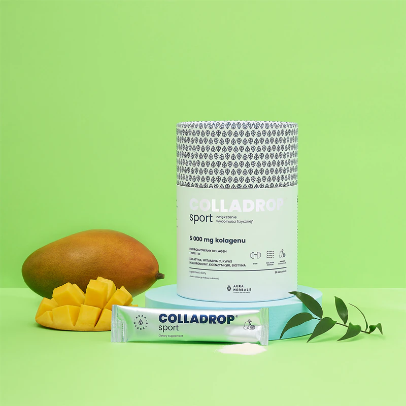 Aura Herbals Colladrop Sport 5000 mg morský kolagén, doplnok stravy na kĺby, väzy a pokožku