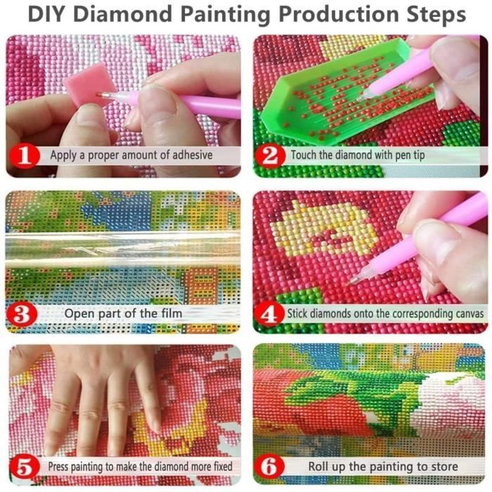 HM186651 Kit de pintura de diamantes DIY con animales y bordado de diamantes: Atrapasueños de lobo, 30x40cm