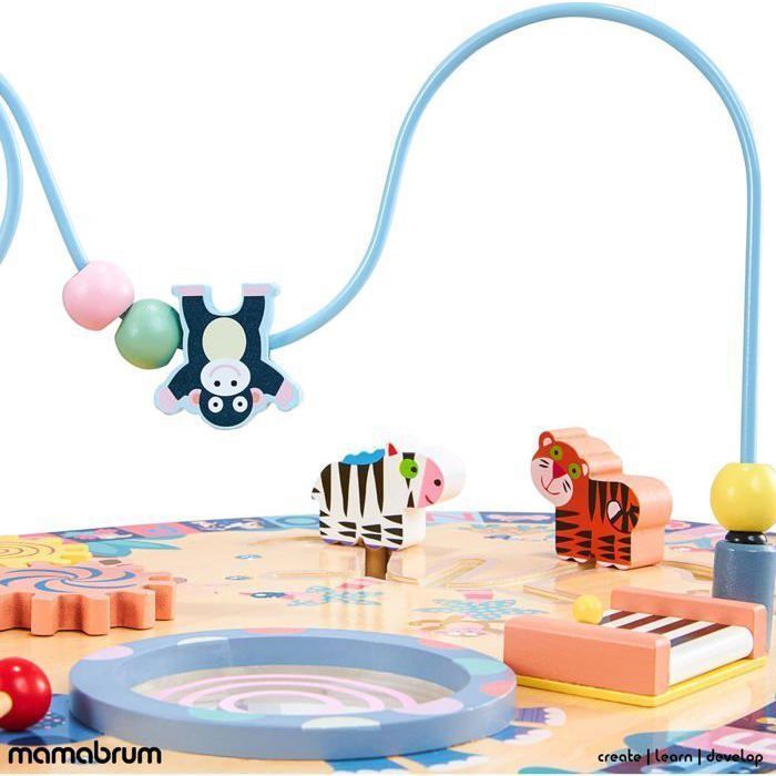 Table Multi-jeux- Table d'activités éducative  7 en 1 Musicale - Jouet Montessori Multifonctionnel Sensoriel - Labyrinthe
