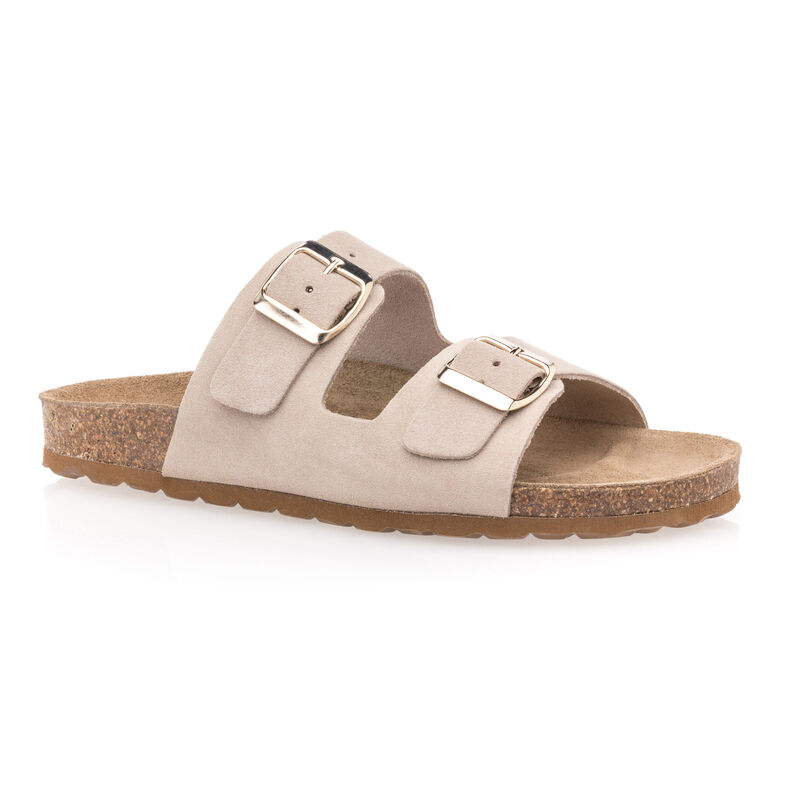 Sandalias beige para mujer / Zapatos de punta abierta