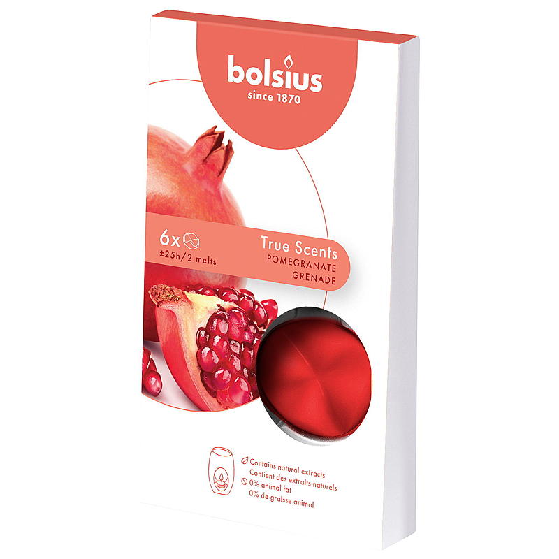 Bolsius Doftvax 6-pack Granatäpple True Scent
