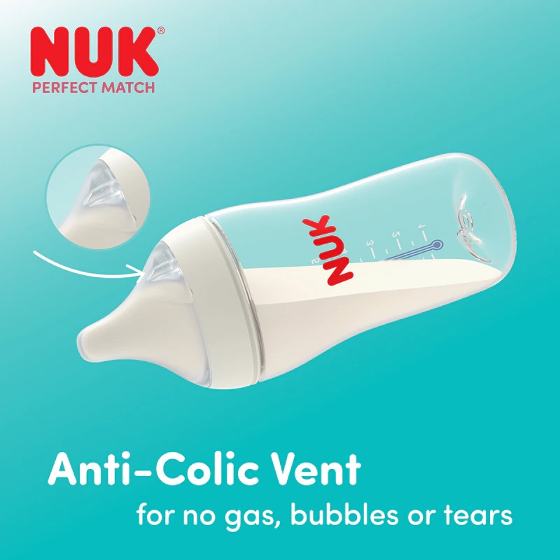 NUK Perfect Match steklenička Hippo