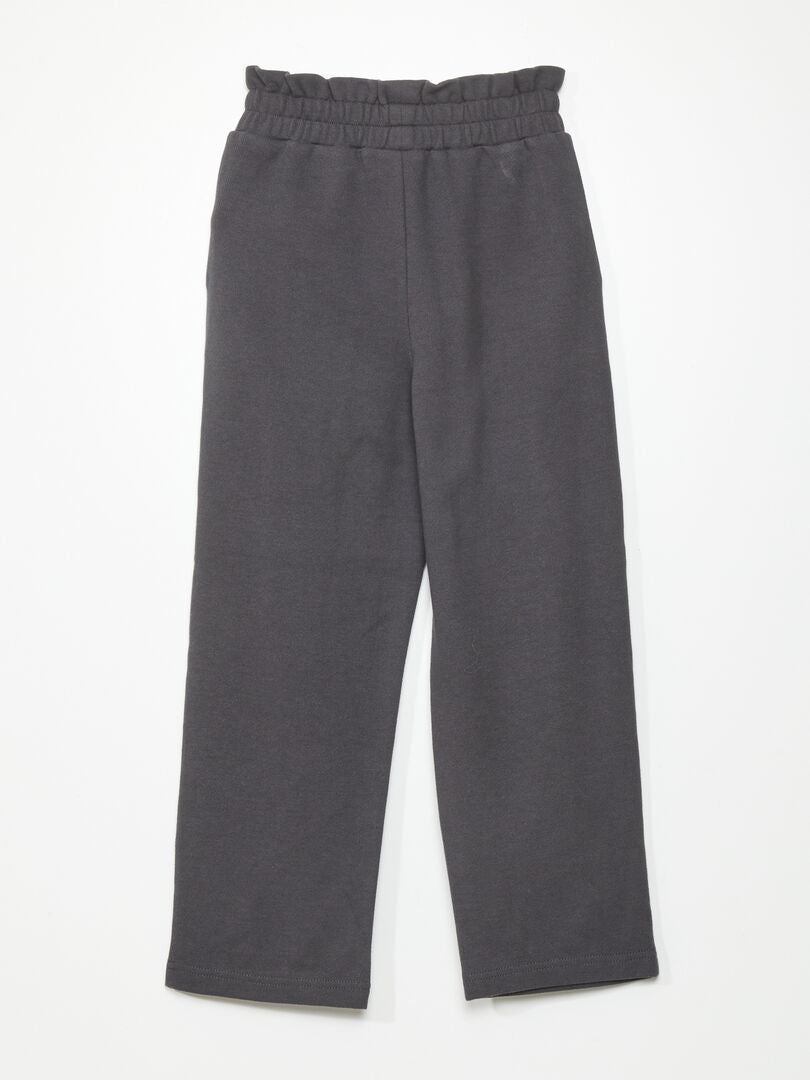 Broek met keperlook - ZWART