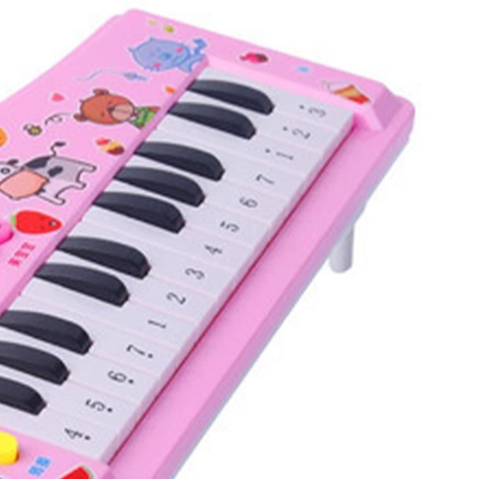 Piano de juguete para niños - OMABETA - Teclado electrónico de dibujos animados - Multifuncional - Fácil de usar - Educativo