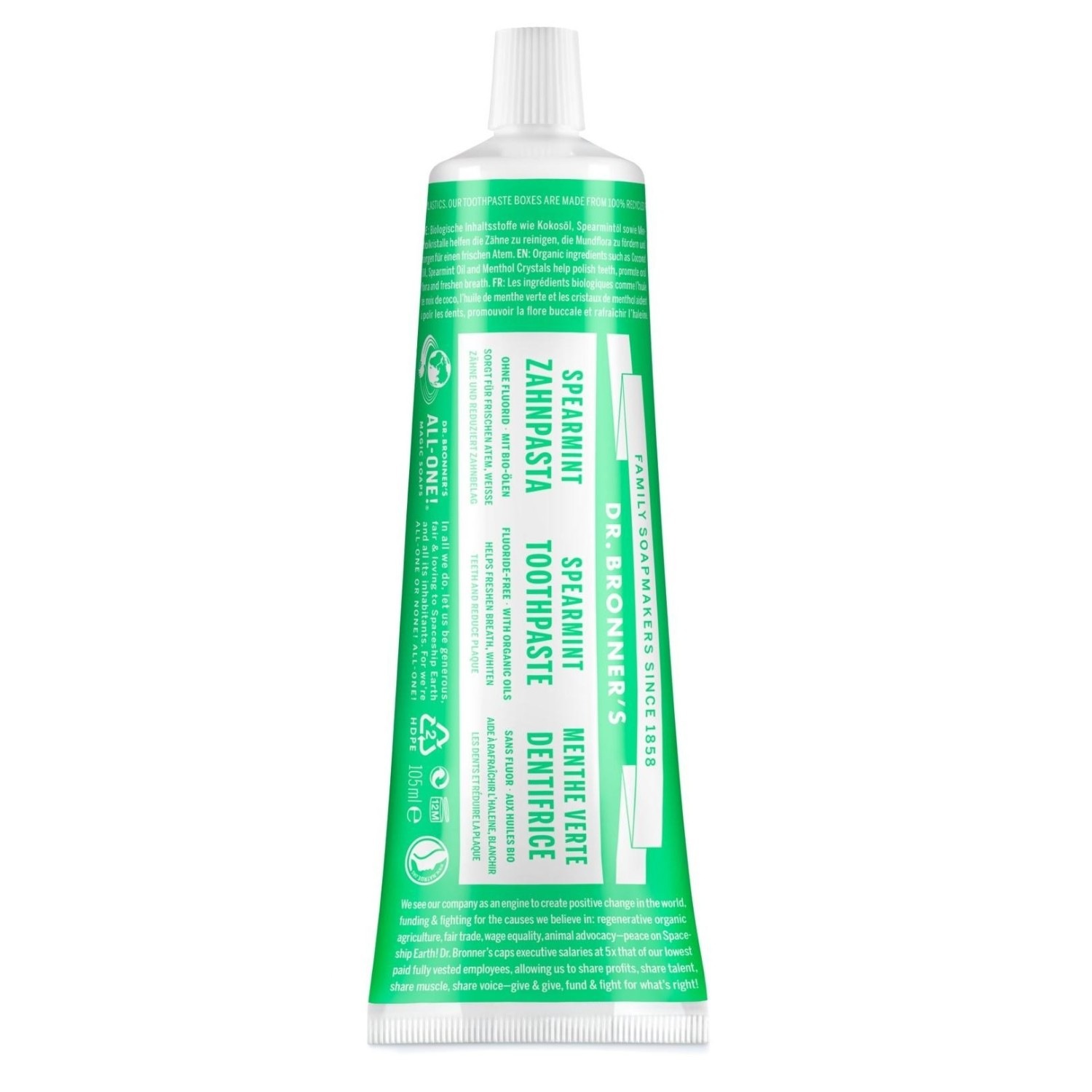 Dr. Bronner's Zahnpasta Spearmint - 105 ml