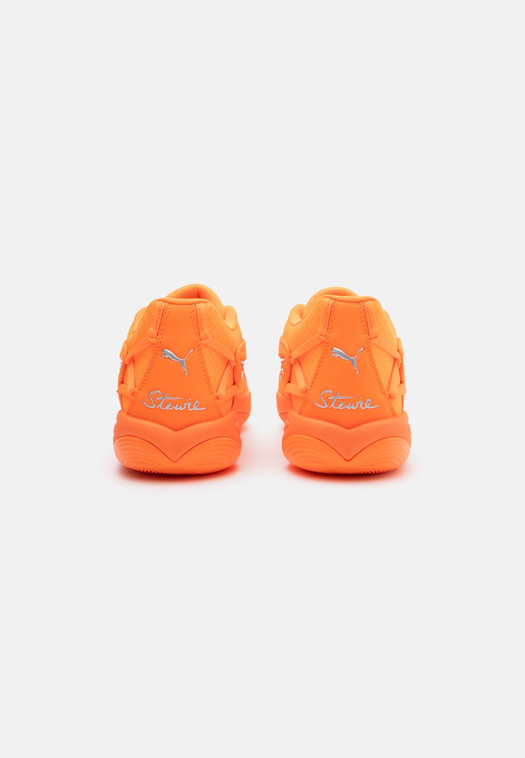 Puma STEWIE 4 FLAWLESS - Basketbalschoenen - Sun Stream/Fluoro Orange